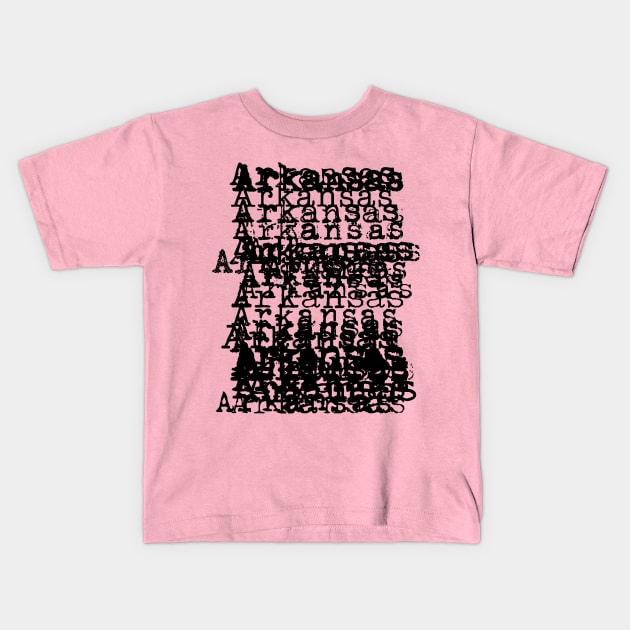 Arkansas - Bad Type (drk) Kids T-Shirt by rt-shirts